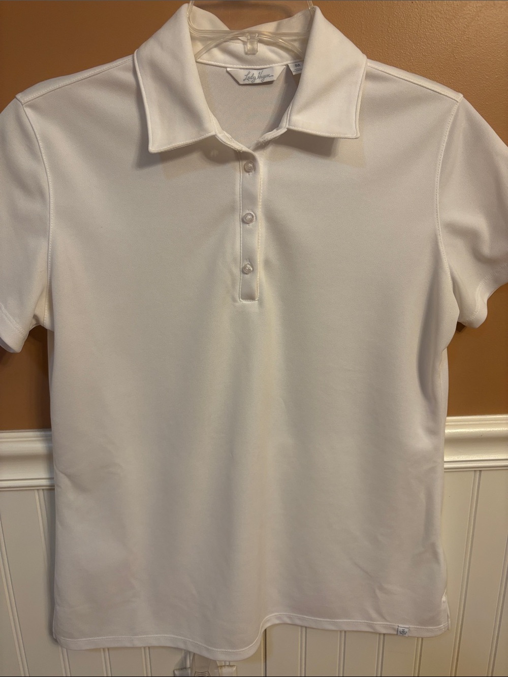 Lady Hagen Women's White Polo Short Sleeve Top